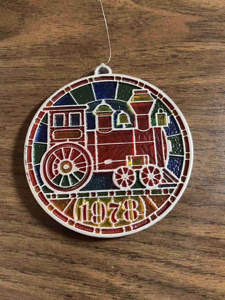 Hallmark Keepsake Ornament 1978 Locomotive - Tiffany Classics Acrylic No Box