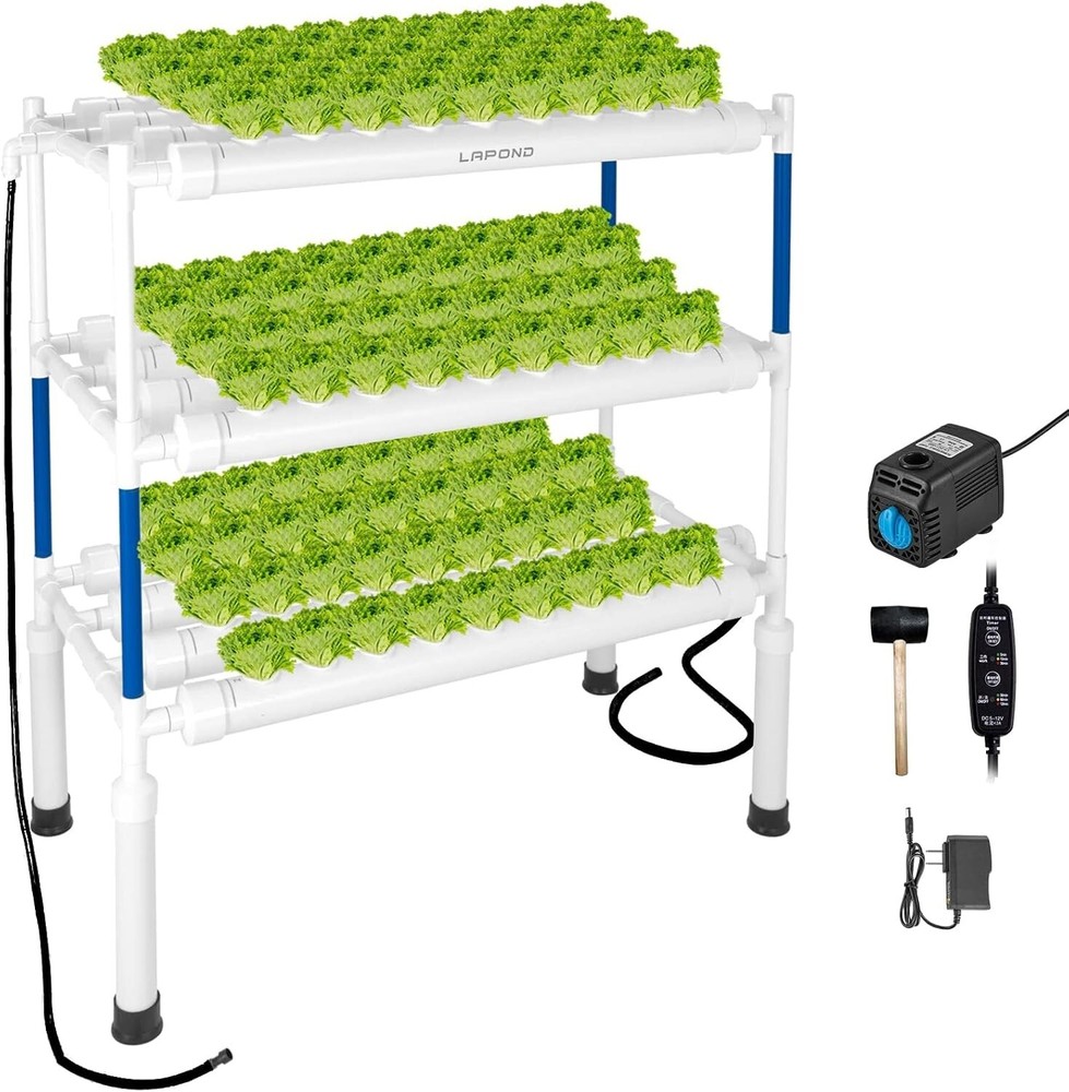 Automated Hydroponics System for 108 Plants - Complete Indoor Gardening Solution-image