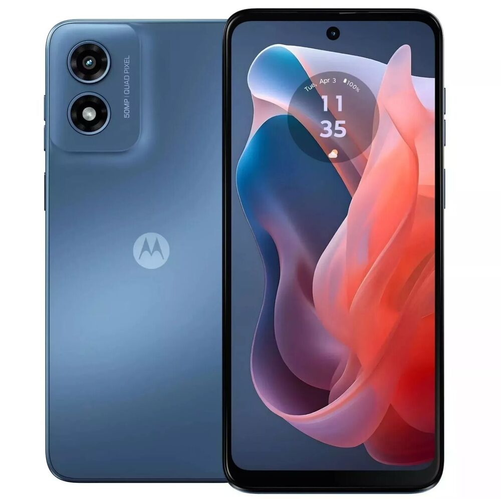 Motorola Moto G Play (2024) XT2413V 64GB 4GB Straight Talk Locked Blue New