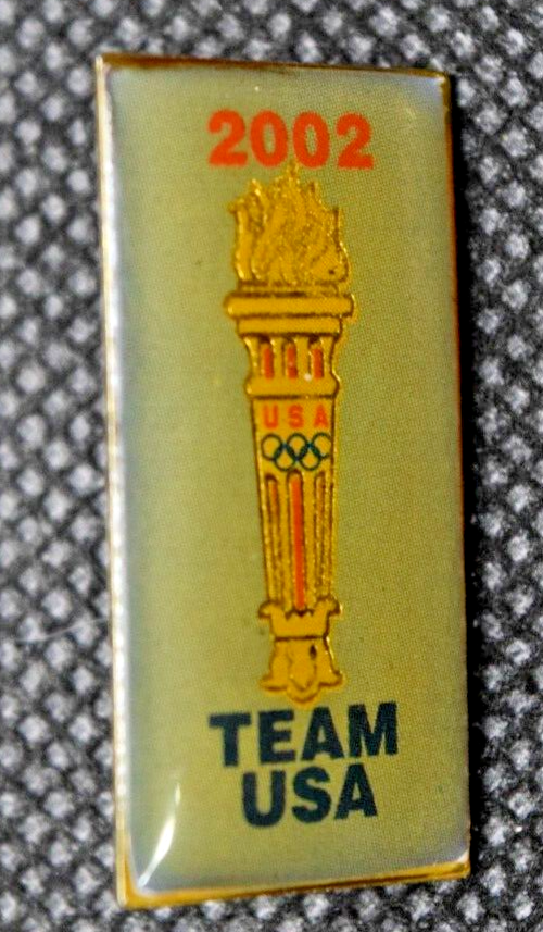 US Ski Team 2002 Olympic torch Ski Pin