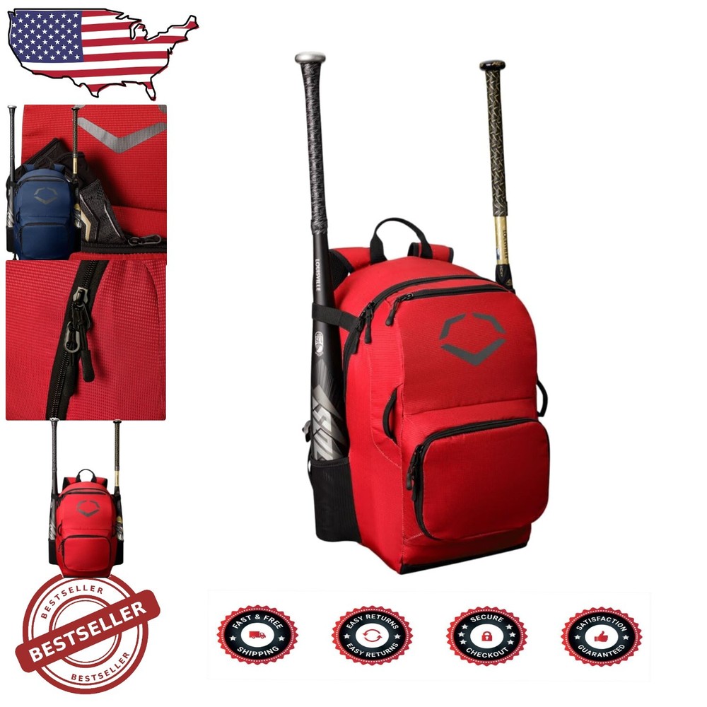 Durable SRZ-1 Backpack for Baseball Gear - Adjustable Straps & Zipper Closure