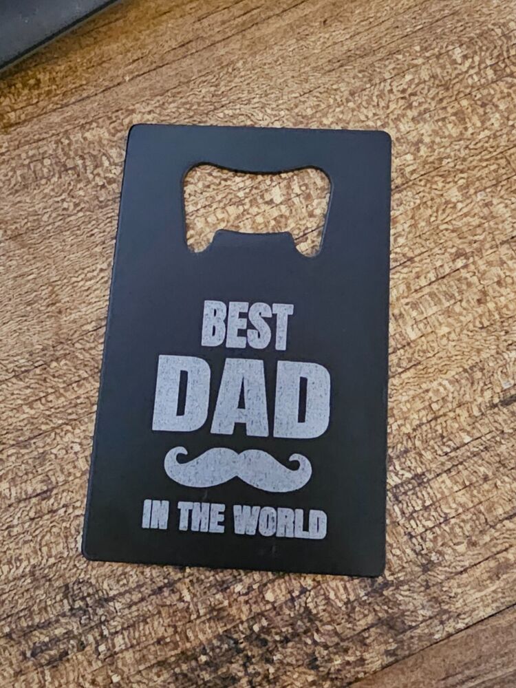 Credit Card Bottle Opener - Best Dad In The World - Engraved Fathers Day Gift-image