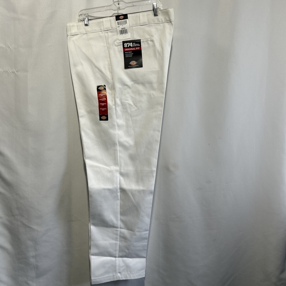 Dickies 874 Original Fit Work Pants White Size 44x32 with Photos