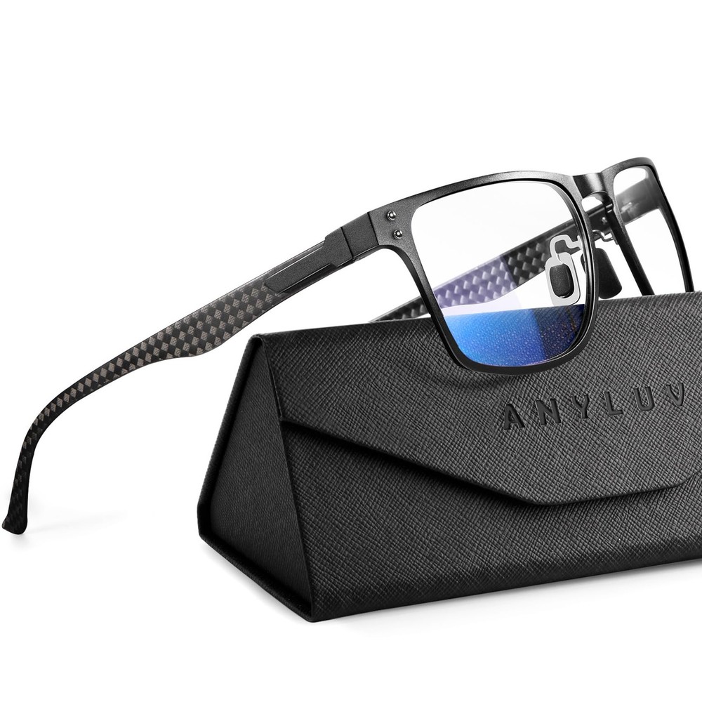 Blue Light Blocking Glasses for Men with Premium Carbon Fiber Temples for Computer Use