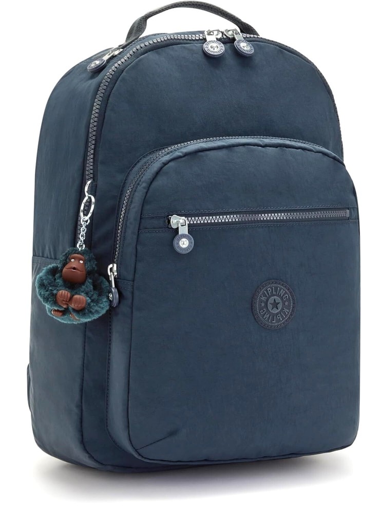 Kipling Seoul Large 15-Inch Laptop Backpack in True Blue Tonal