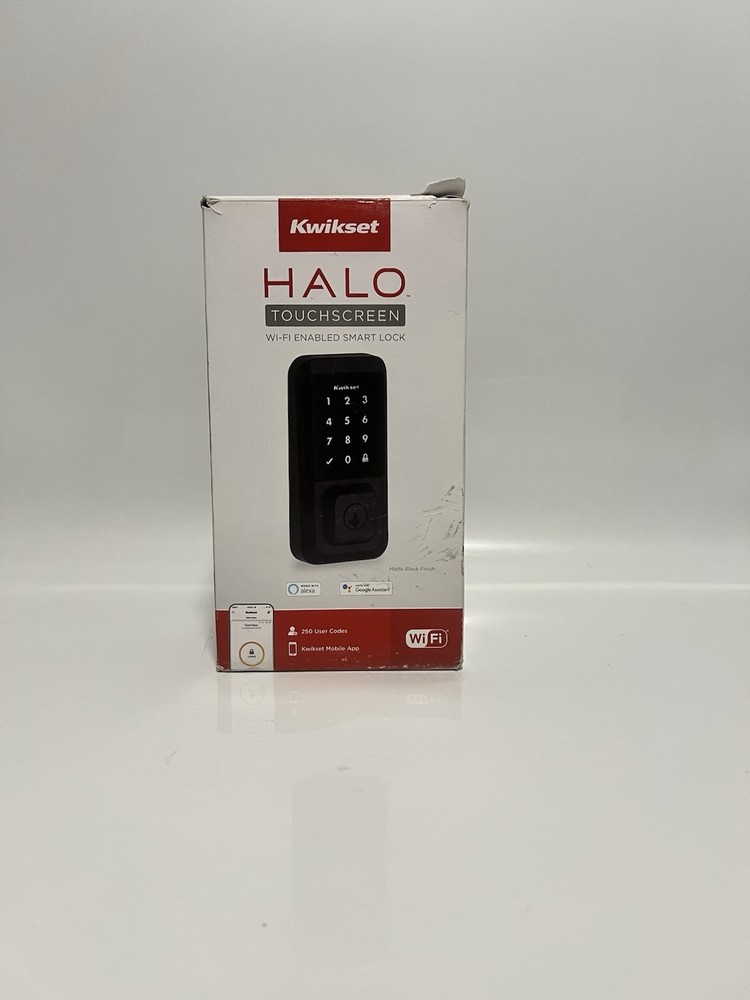 Kwikset Halo Wi-Fi Smart Lock Keyless Entry Deadbolt Front Door Black