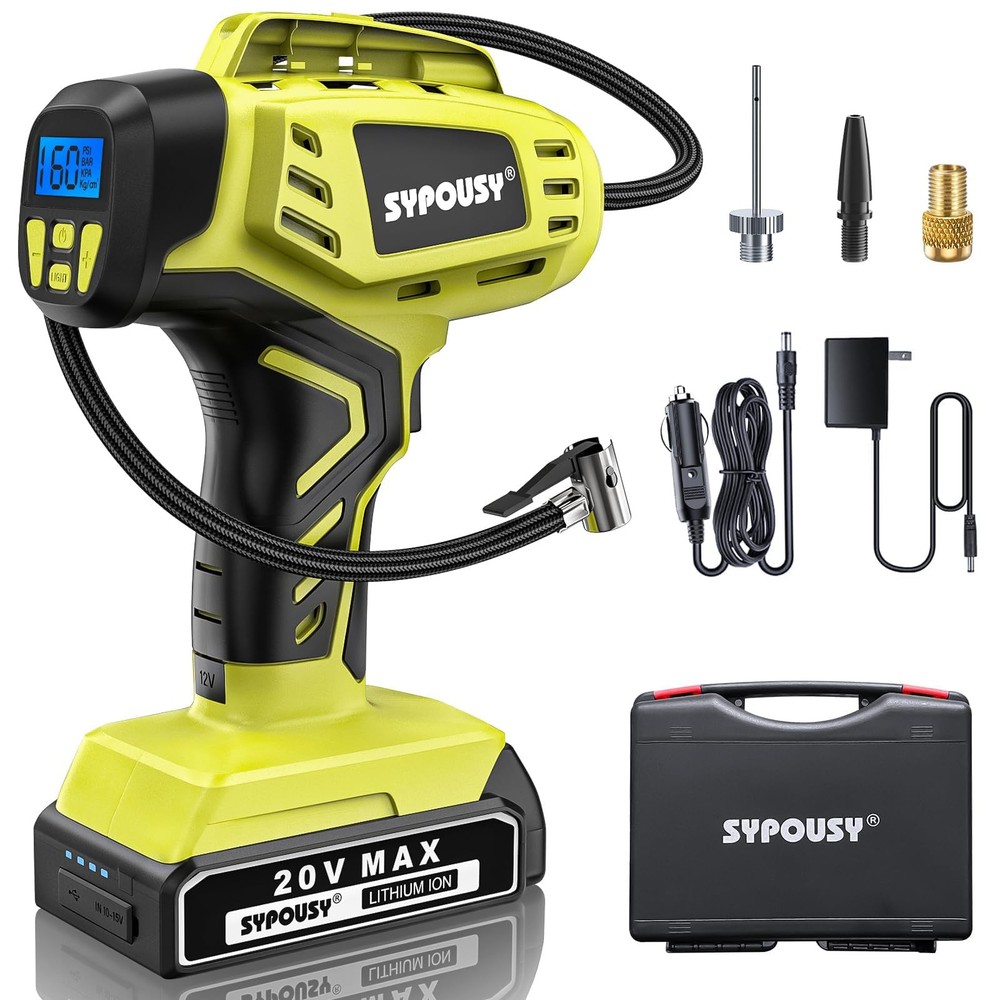 Cordless Tire Inflator Portable Air Compressor for Quick Tire Inflation