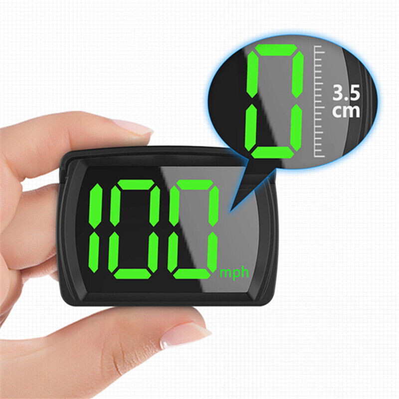 Car HUD Digital Speedometer MPH GPS Display Plug and Play Accessory