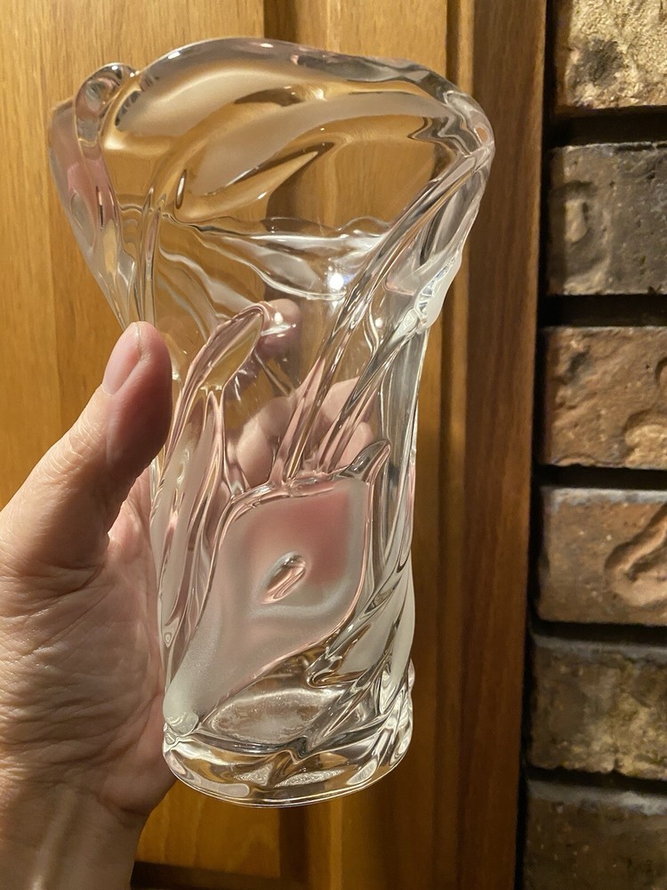 Mikasa Calla Lily Rise Colored Vase modern decor rose colored and clear