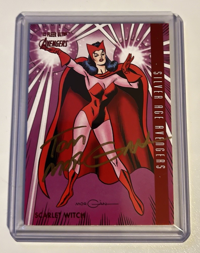 2022 Marvel Ultra Avengers Scarlet Witch Auto Signed Tom Morgan ✍️ONLY 63 MADE