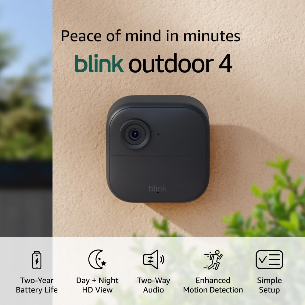 Wire-Free Outdoor Security Camera 4 with 2-Year Battery Life - Latest Model