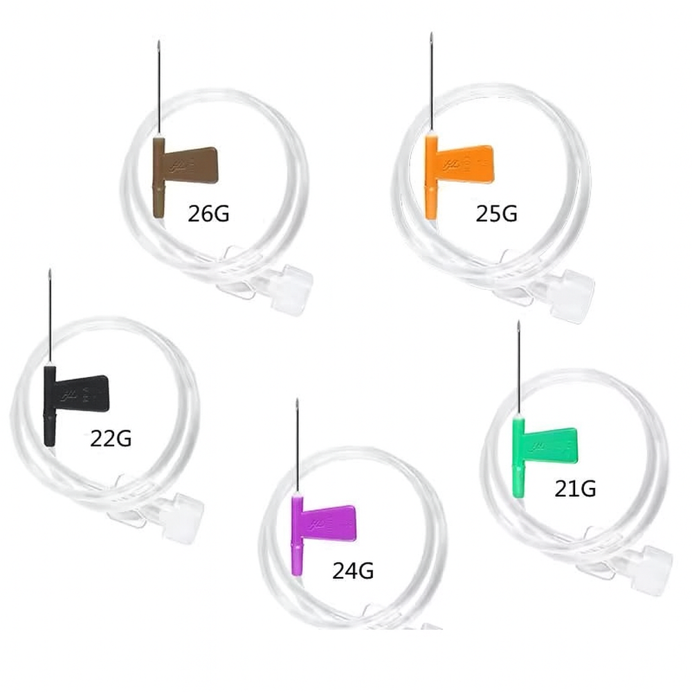 Sterile Butterfly Needles for Blood Draws – Multi-Size Box of 50