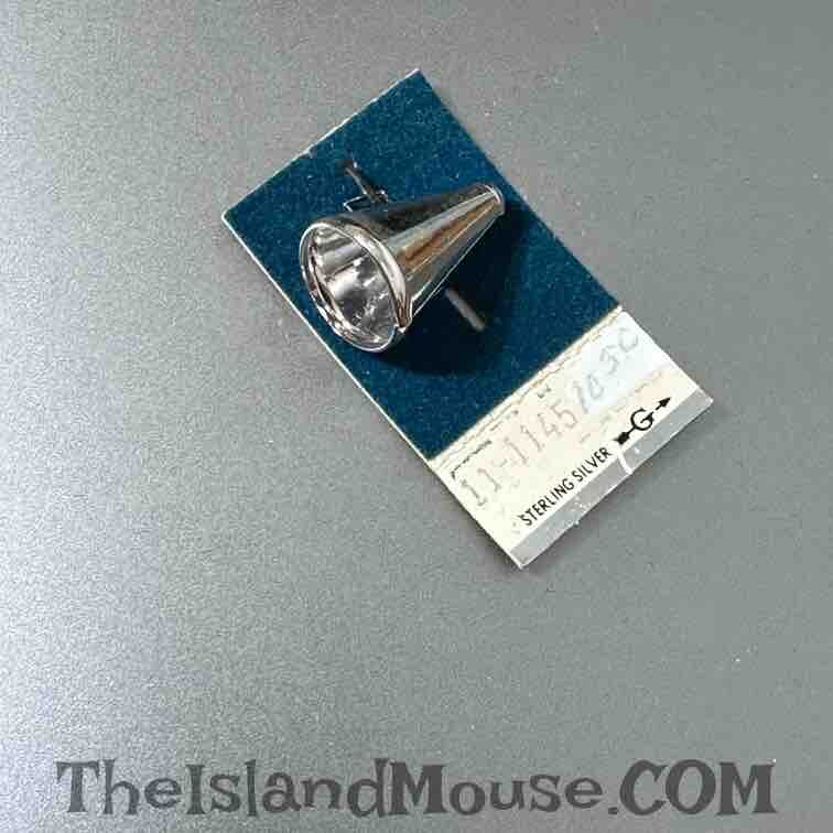 Vintage Sterling Silver 925 Cheerleader Horn Pendant Bracelet Charm (N7:1127)