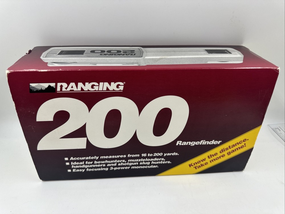 Vintage Ranging 200 Rangefinder Hunting 16-200yds 3 Power Monocular Rare H2 New