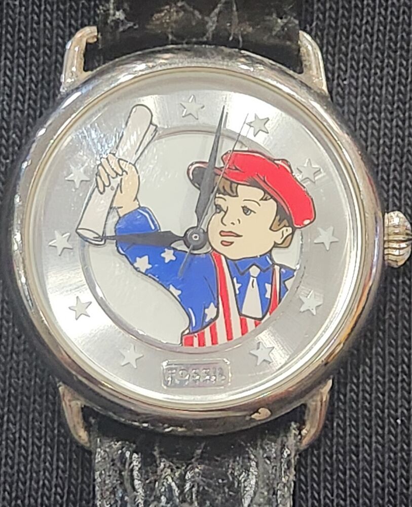 Vintage Fossil LE9490 Limited Edition News Boy Watch 1764/5000 Working