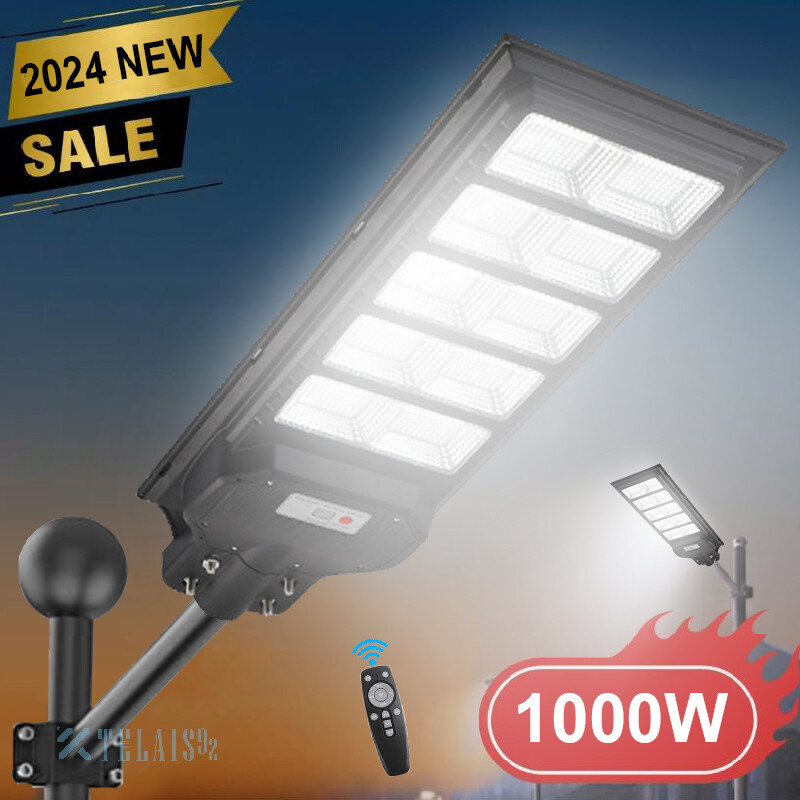 120000lm Commercial Solar Street Lights LED Outdoor Dusk Dawn Solar Super Bright