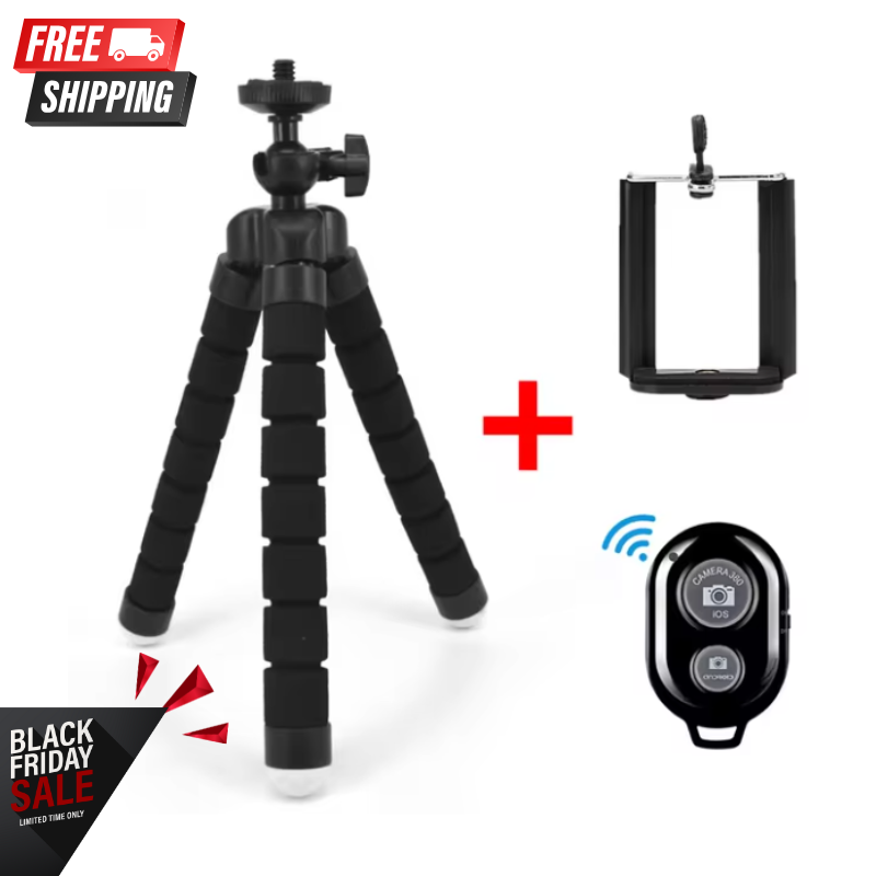 Flexible Smartphone Tripod Bluetooth with Remote for Phones Cell Phone Stand