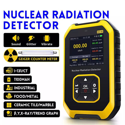 Portable Nuclear Radiation Detector GM Geiger Counter Tube β/γ/X-Ray Dosimeter