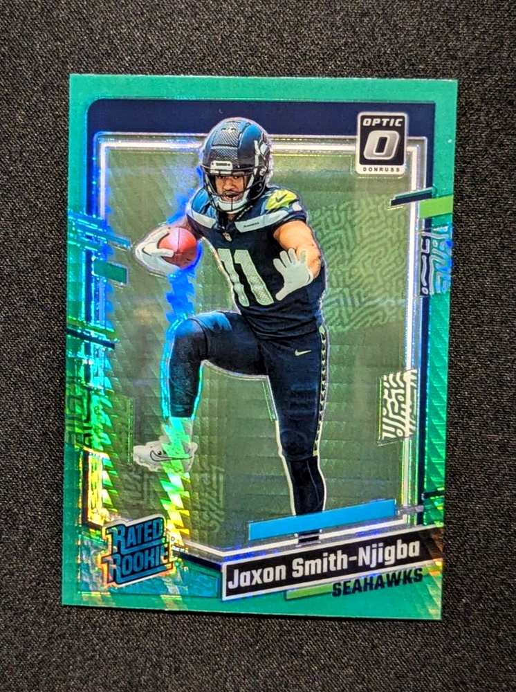 2023 Donruss Optic - Jaxon Smith-Njigba #93 Rated Rookie RC - Green Hyper Prizm
