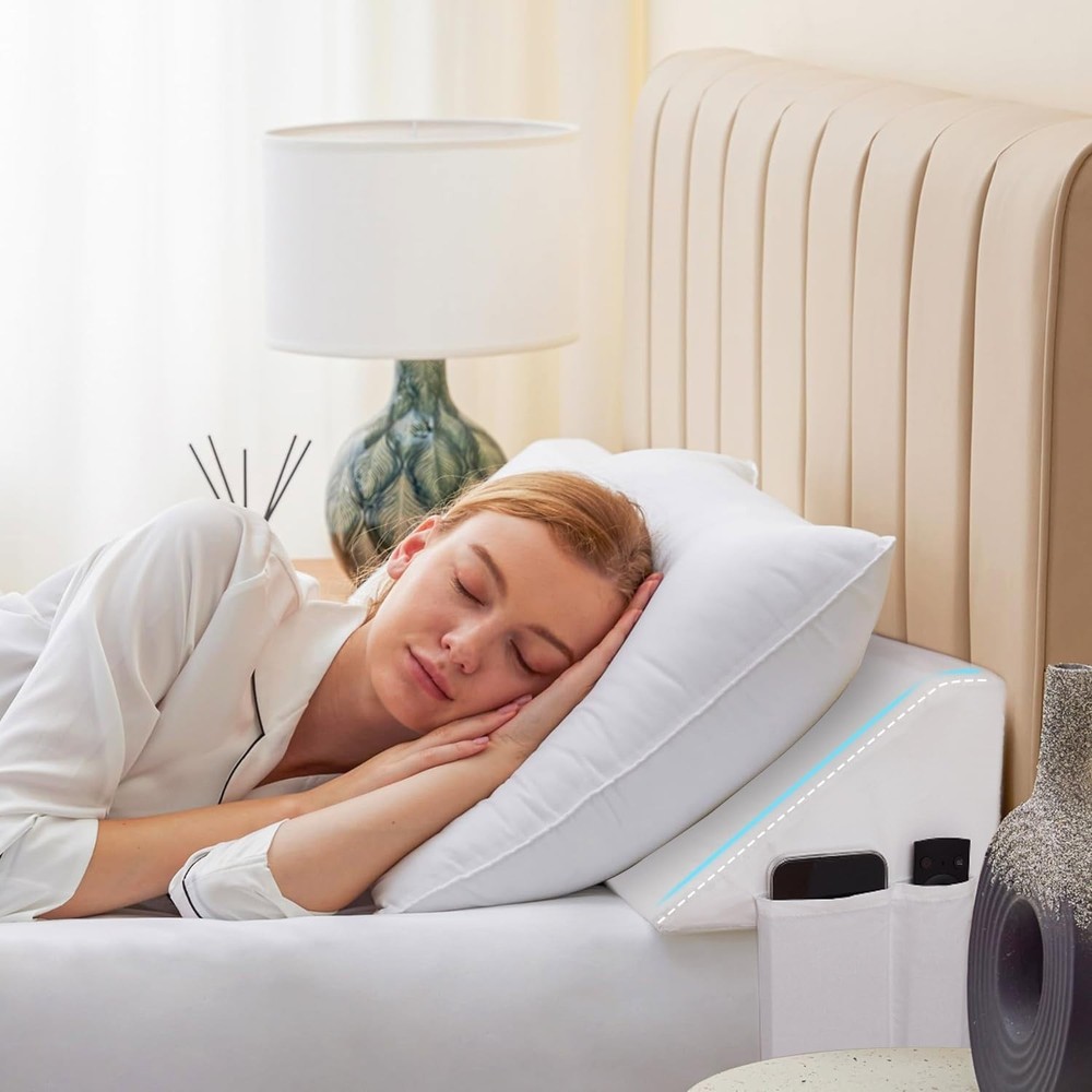 King Wedge Pillow Headboard 76x10x6 for Bed Support and Comfort