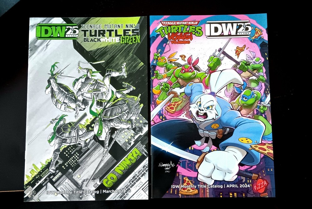 IDW Monthly Catalog March & April 2024 comics w/ Godzilla Power Rangers poster!