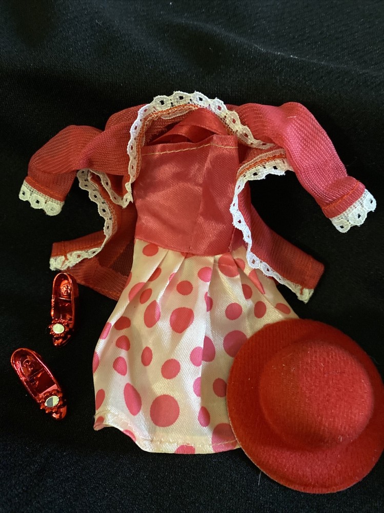 Beautiful Barbie valentine, Red white polkadot dress jacket heels fedora