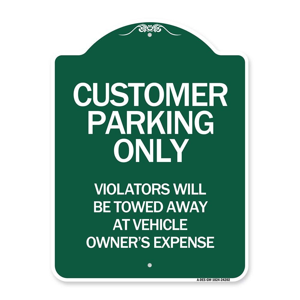 Designer Series Sign - Customer Parking Only, Violators Will Be Towed Away at...-image