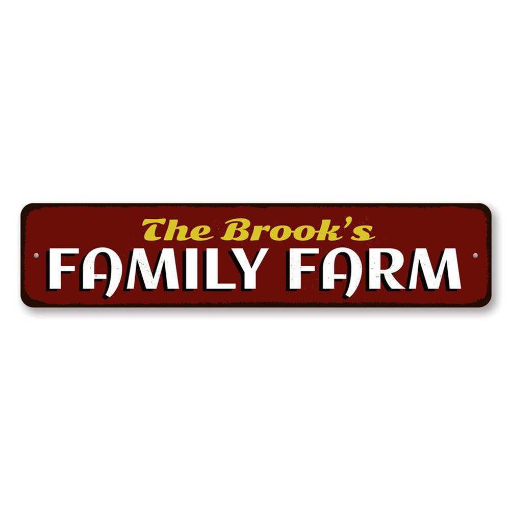 Personalized Family Farm Name Farmhouse Aluminum Metal Decor Sign