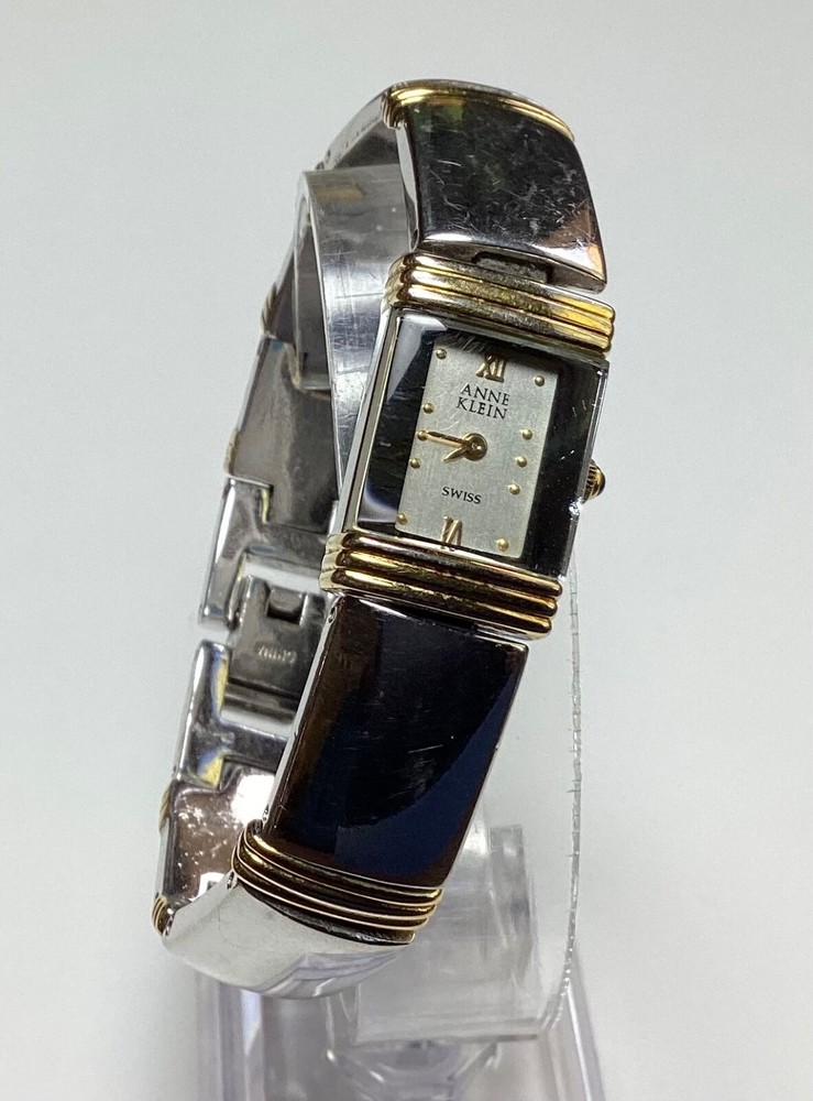 Anne Klein Swiss Quartz Analog Watch for Women in Silver and Gold with New Battery