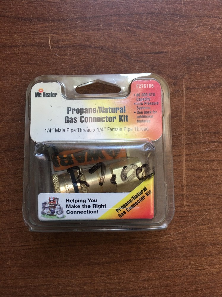 Mr Heater F276186 Quick Connector Set for Propane or Natural Gas with Excess Flow