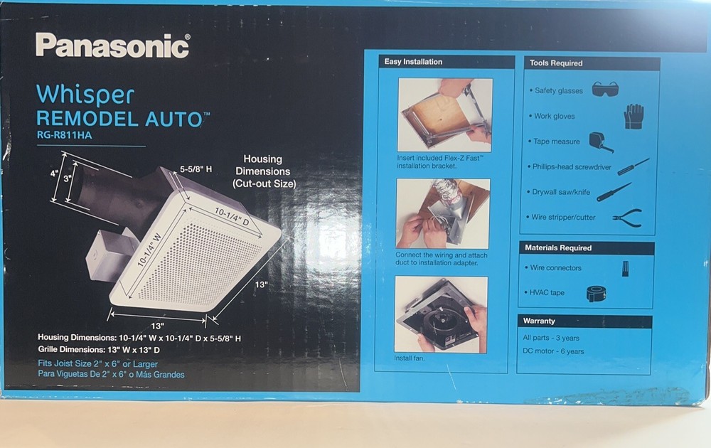 Panasonic RG-C811HA Exhaust Fan - White