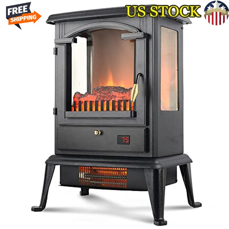 Chimenea Eléctrica Calentador con Control Remoto Independiente Infrarrojo Chimenea Calentador Estufa