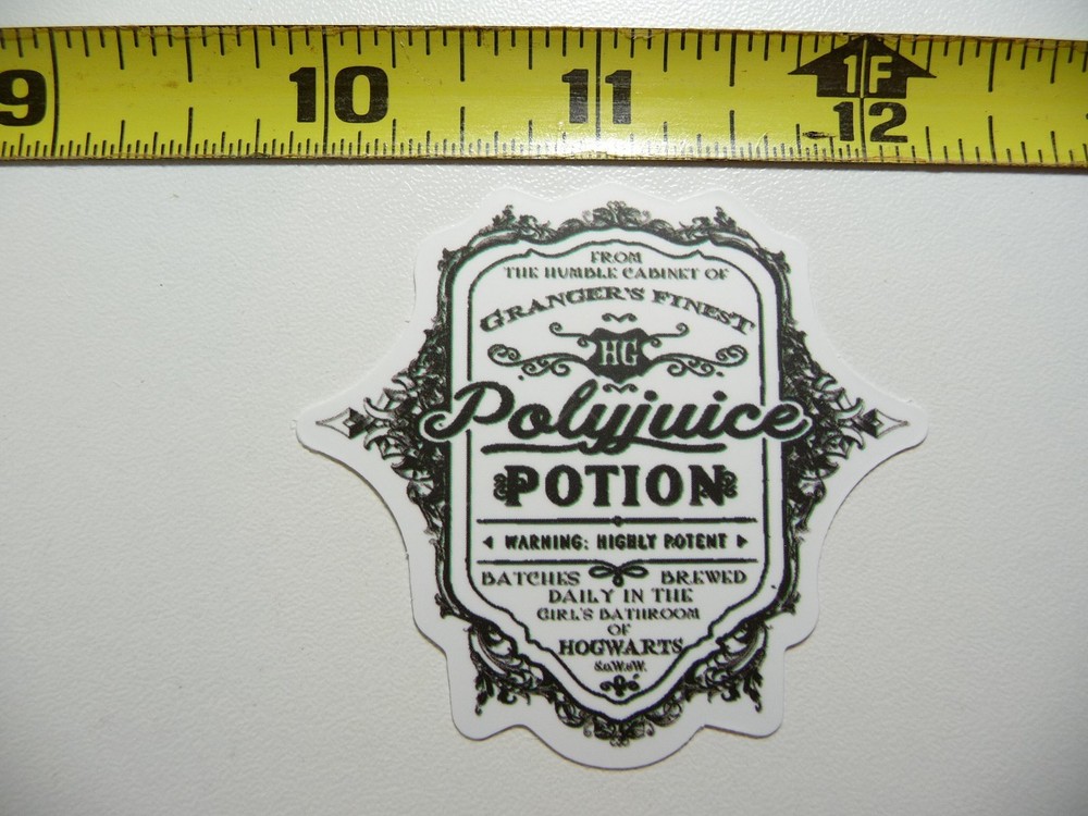FINEST POLYJUICE DECAL STICKER WITCHCRAFT POTION SPELL WITCH GOTH LABEL FUNNY