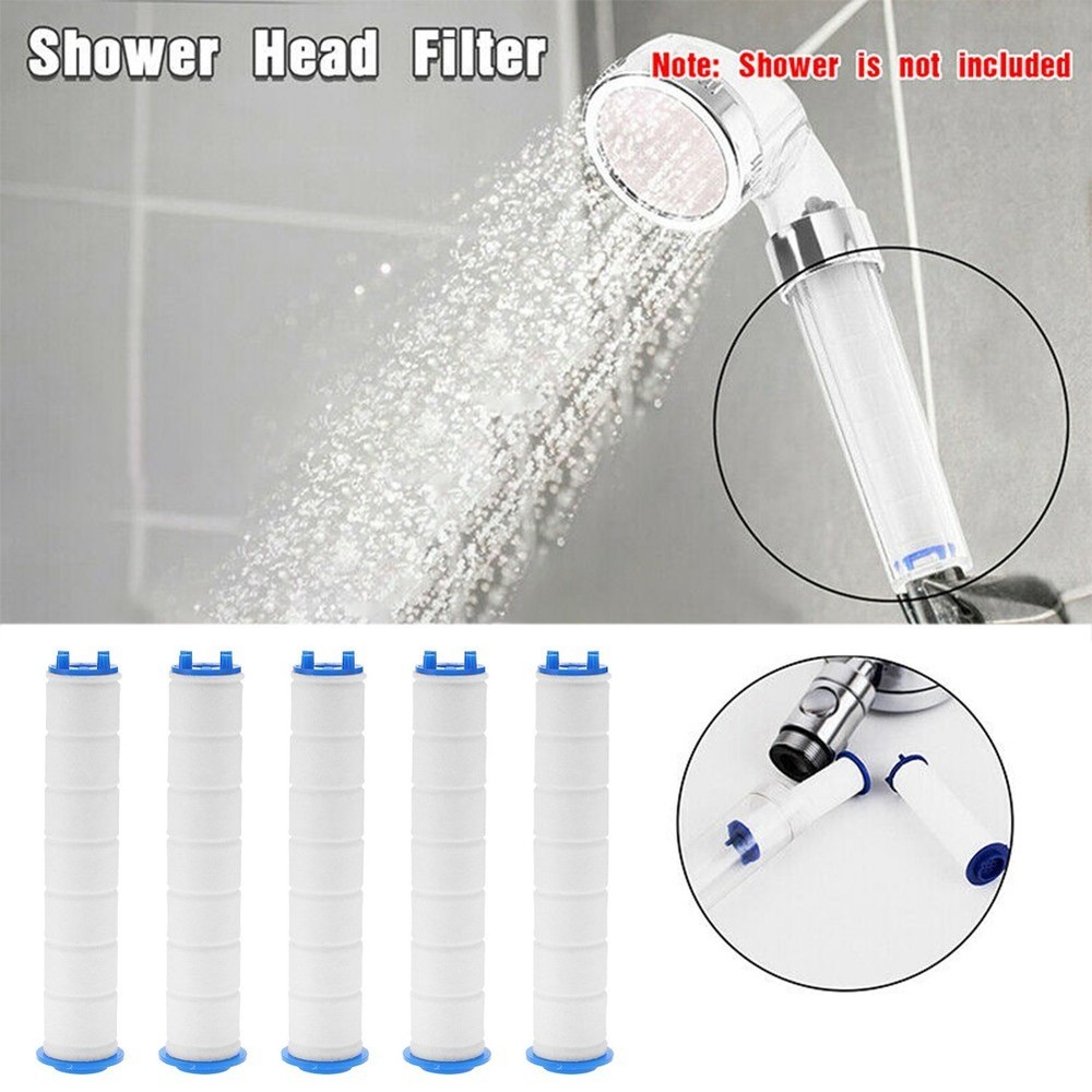 5PCS Negative Ion Shower Head Filters for High-Pressure Handheld Bathroom Use