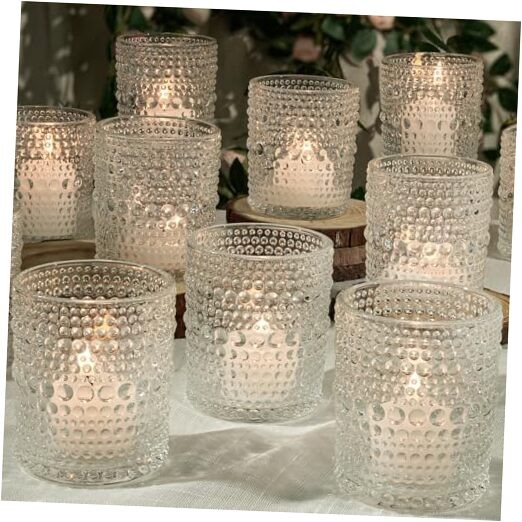 12-Pack Clear Glass Votive Holders 2.7x3.5 Inches for Tea Lights