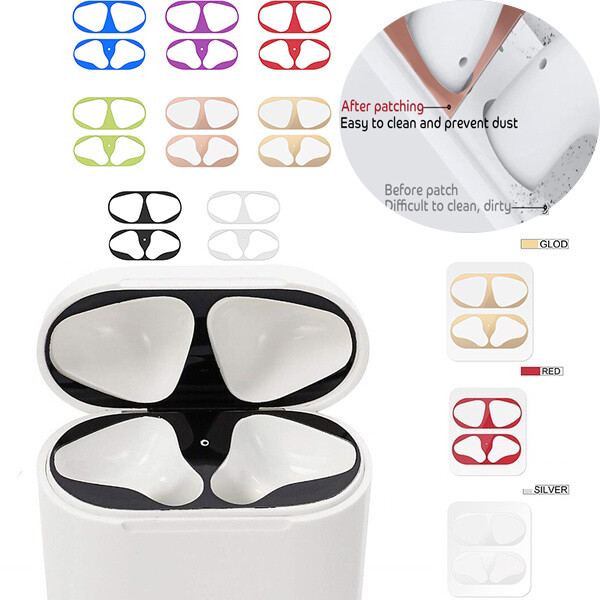 Earphones Plating Metal Dust Guard Protection Sticker Decal Skin Accessories