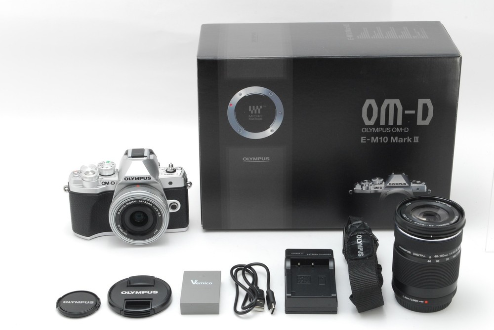 [NEAR MINT] Olympus OM-D E-M10 Mark III 14-42mm 40-150mm Mirrorless Camera JAPAN