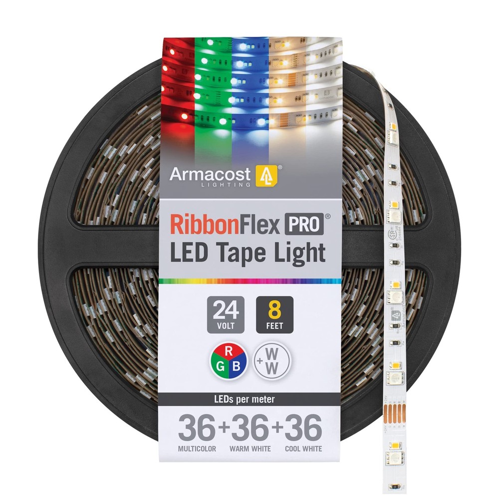 RibbonFlex 24V RGB+WW Light Tape 36 + 36 +36 LED/m, 8.2' (2.5M) 645210