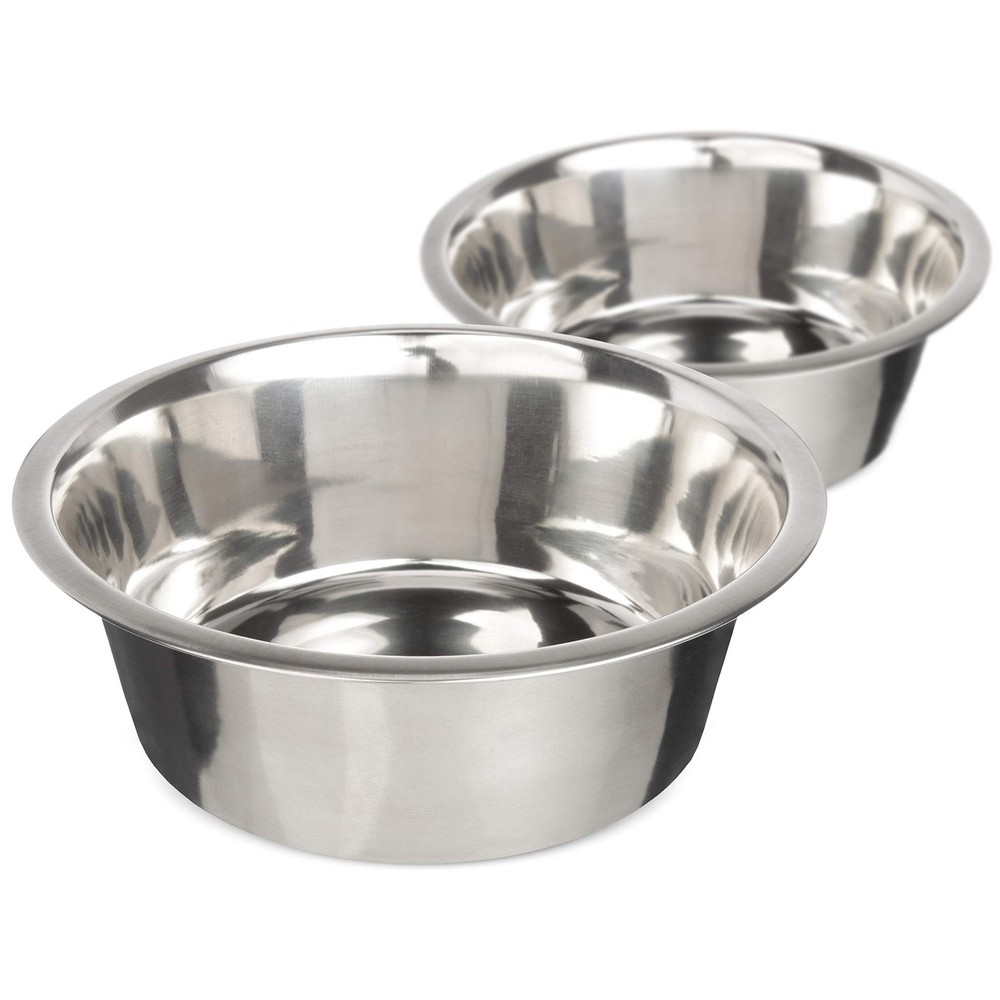 7 Cup (56 oz.) Stainless Steel Dog Bowls, Set of 2 Neater Feeder Replacement ...