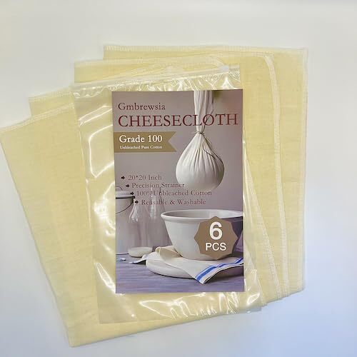 Grade 100 Ultra-Fine Cheesecloth 20x20 Inch Unbleached Cotton Muslin