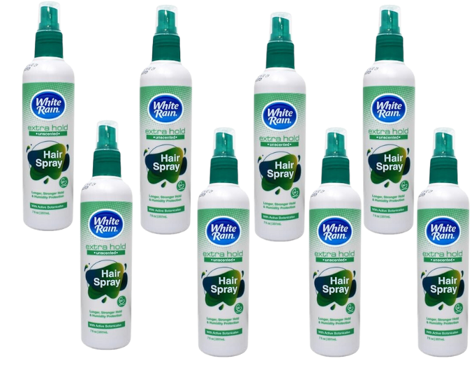White Rain Extra Hold Unscented Hair Spray 7oz 8-Pack
