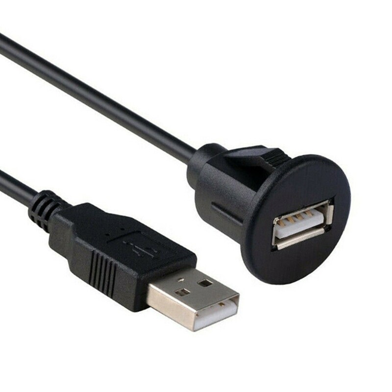 Waterproof USB 2.0 Male to Female Car Dashboard Extension Cable