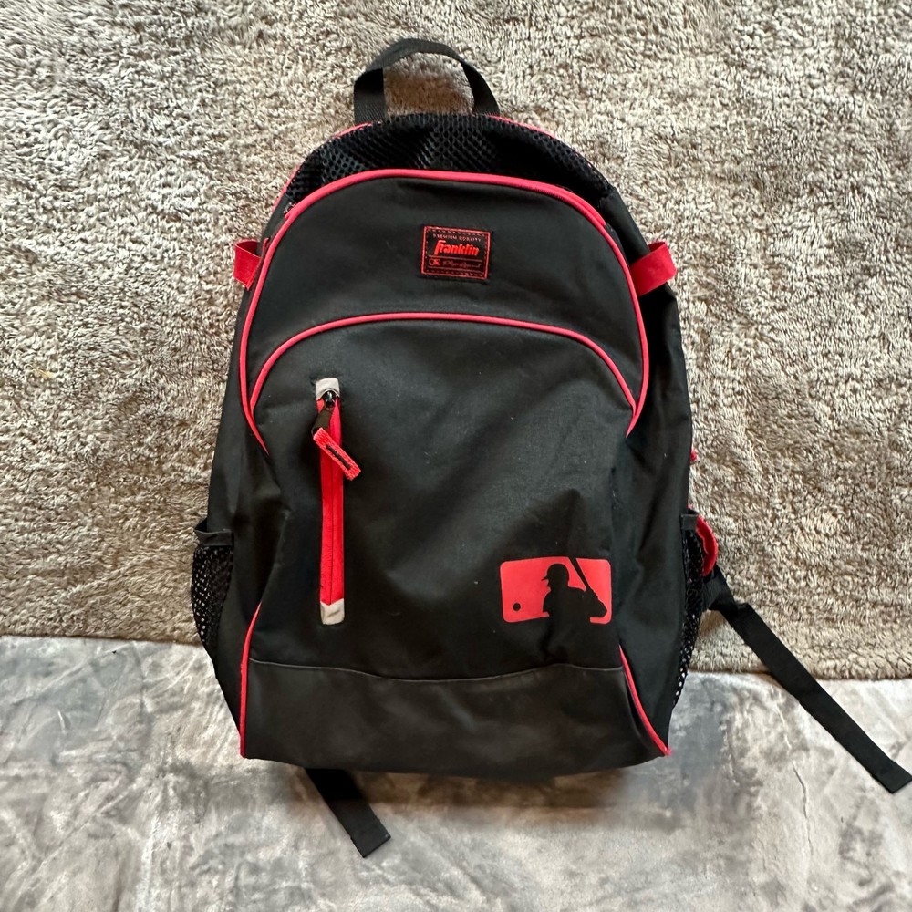 Franklin Red Black Baseball Backpack Batpack Bag Youth Kids Softball Teeball