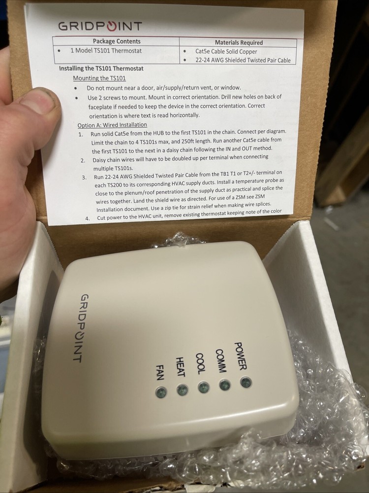 Gridpoint Communicating Thermostat Control Module Model TS-101-00