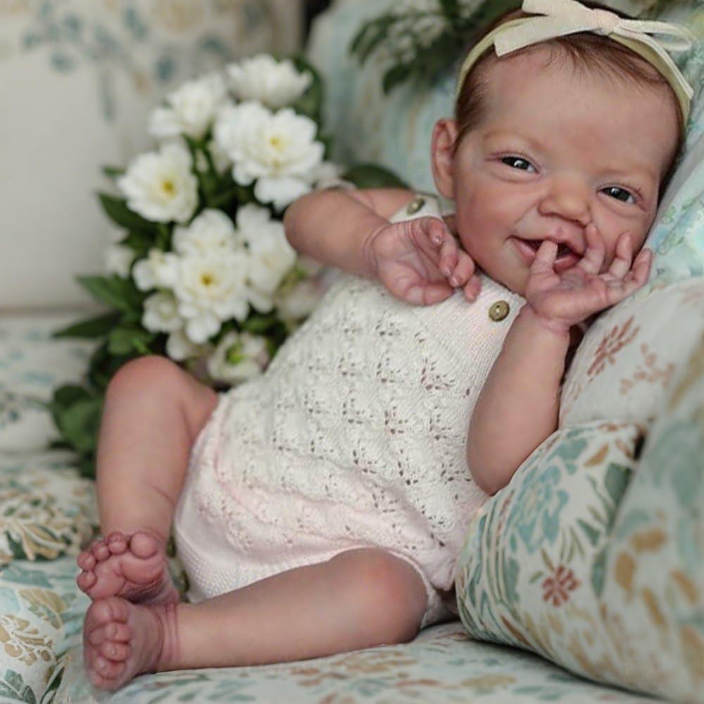 20 Inch Realistic Pinky Reborn Silicone Baby Girl Doll