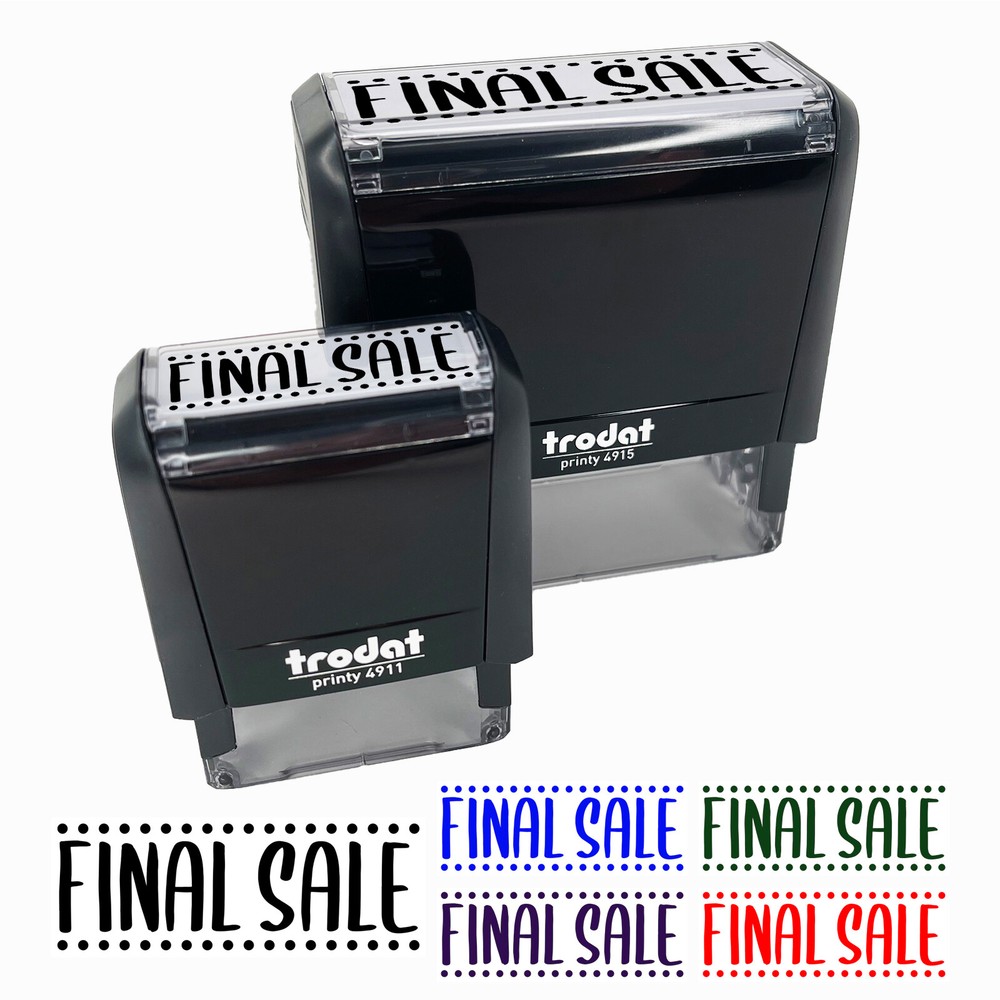 Final Sale Dotted Border Self-Inking Rubber Stamp Ink Stamper Business Office