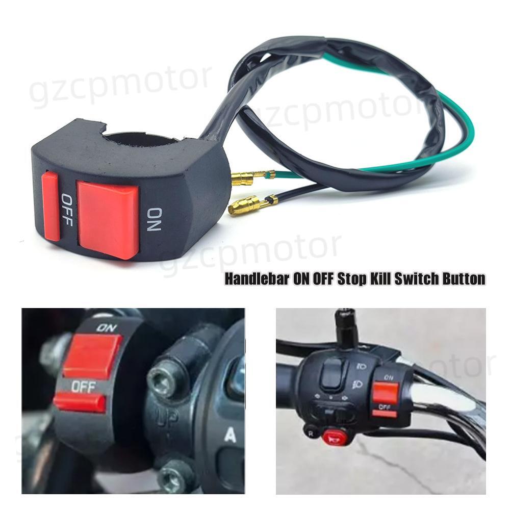 Handlebar ON OFF Stop Kill Switch Button For Motorcycle Dirt Bike ATV Universal