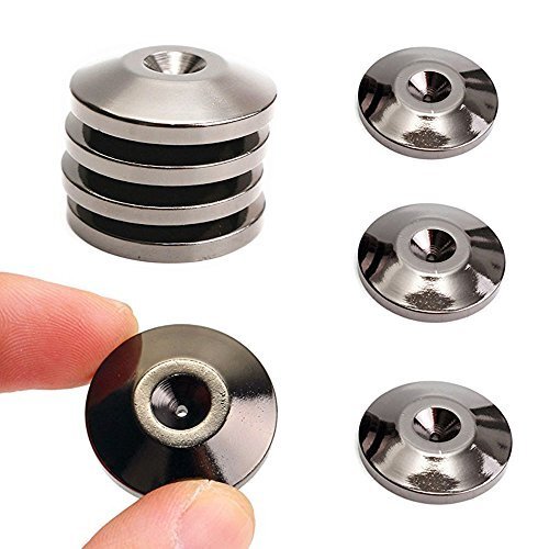 8PCS Black 24K Nickel Plated Isolation Stand Feet Cone Bases Copper, 5x25mm S...