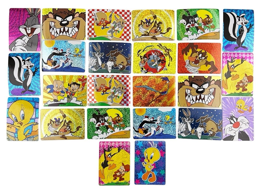 Looney Tunes Vending Machine Prism Sticker Lot Of 24 New Stickers 1990s