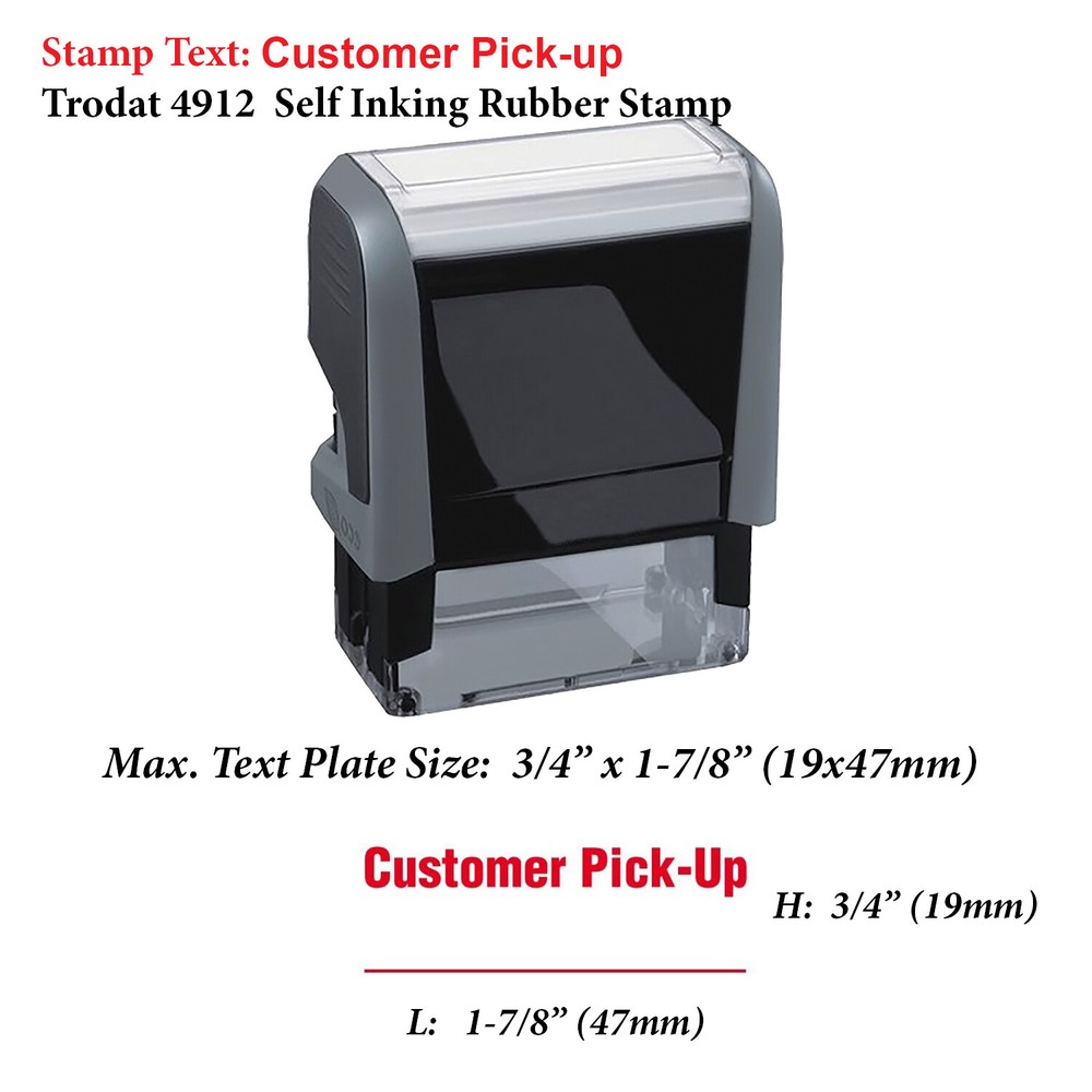 Customer Pick up - Trodat 4912 Self Inking Rubber Stamp-image